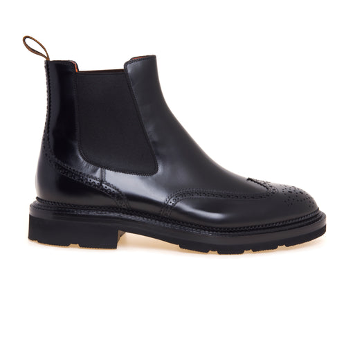 Chelsea boot Santoni in pelle spazzolata con lavorazione stile inglese - 1