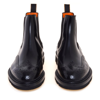 Chelsea boot Santoni in pelle spazzolata con lavorazione stile inglese - 5