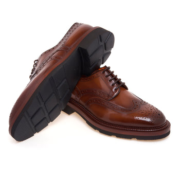 Stringata stile inglese Santoni in pelle - 4