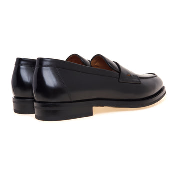 Mocassino penny Santoni in pelle spazzolata con suola in gomma e costruzione Good Year - 3