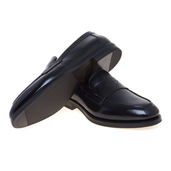 Mocassino penny Santoni in pelle spazzolata con suola in gomma e costruzione Good Year - 4