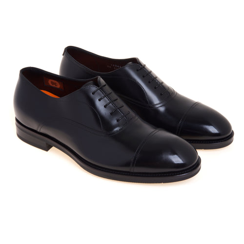 Stringara Santoni in pelle spazzolata con suola in gomma e costruzione Good Year - 2