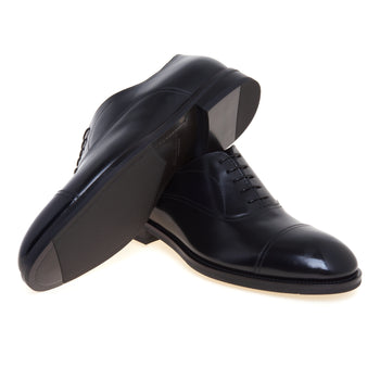 Stringara Santoni in pelle spazzolata con suola in gomma e costruzione Good Year - 4