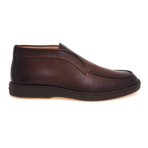 Polacco mid-cut senza lacci Santoni in pelle martellata anticata - 1