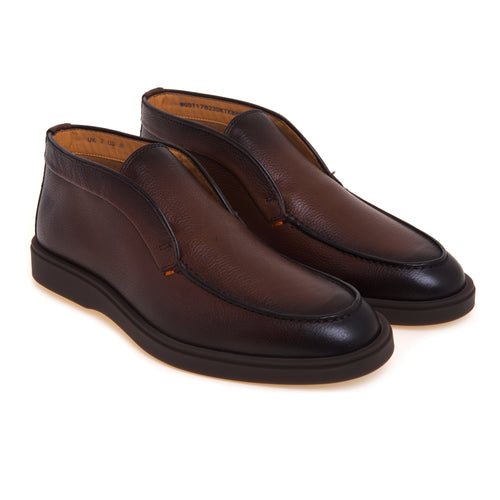 Polacco mid-cut senza lacci Santoni in pelle martellata anticata - 2