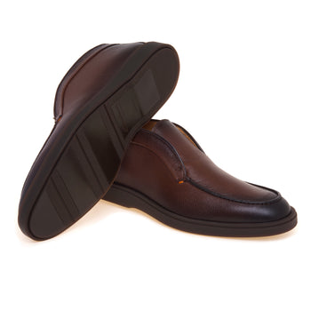 Polacco mid-cut senza lacci Santoni in pelle martellata anticata - 4