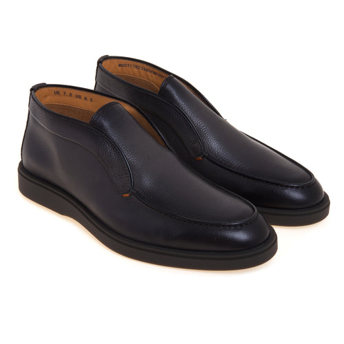 Polacco mid-cut senza lacci Santoni in pelle martellata anticata - 2