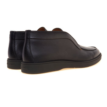 Polacco mid-cut senza lacci Santoni in pelle martellata anticata - 3