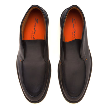 Polacco mid-cut senza lacci Santoni in pelle martellata anticata - 5