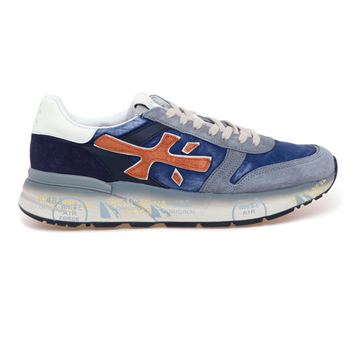 Sneaker Premiata Mick in camoscio e tessuto delavè