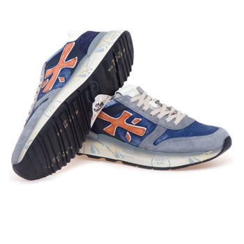 Sneaker Premiata Mick in camoscio e tessuto delavè - 4