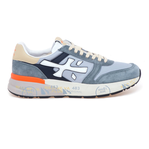 Sneaker Premiata Mick in camoscio e tessuto delavè