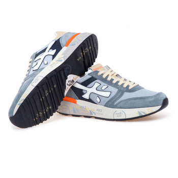 Sneaker Premiata Mick in camoscio e tessuto delavè - 4