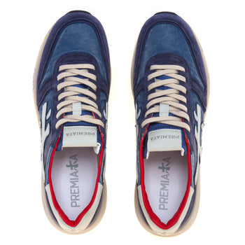 Sneaker Premiata Mick in camoscio e tessuto lavato - 5