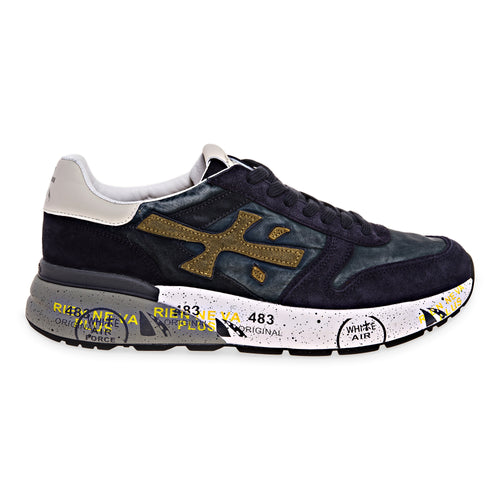 Sneaker Premiata Mick in camoscio e tessuto lavato