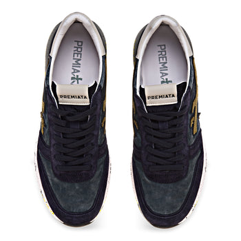Sneaker Premiata Mick in camoscio e tessuto lavato - 5