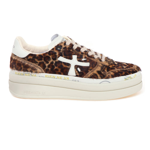 Sneaker Premiata Micol in cavallino maculato con maxi platform