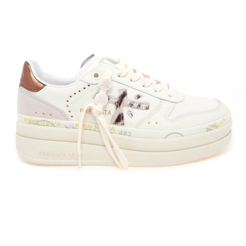 Sneaker Premiata Micol in cavallino maculato con maxi platform