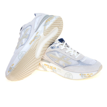 Sneaker Premiata MOERUN in camoscio e tessuto retinato - 4