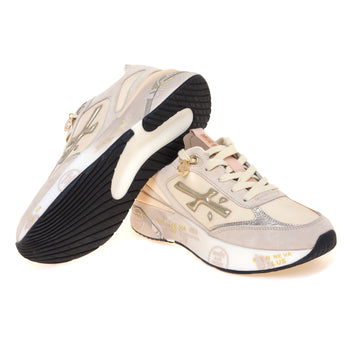 Sneaker MOERUN in camoscio e tessuto tecnico con talloncino zebra - 4