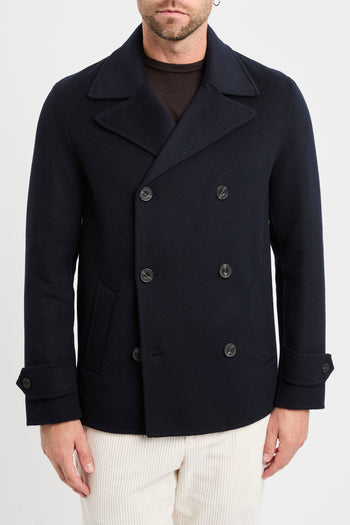 Cappotto doppio petto corto Black Wood in misto lana - 3