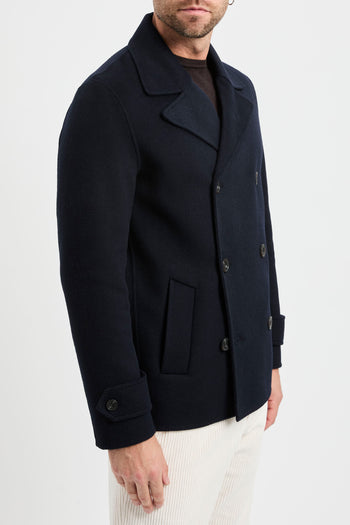 Cappotto doppio petto corto Black Wood in misto lana - 4