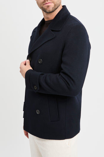 Cappotto doppio petto corto Black Wood in misto lana - 5