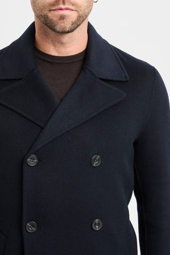 Cappotto doppio petto corto Black Wood in misto lana - 7