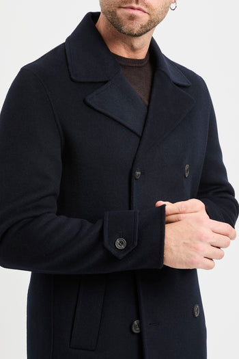 Cappotto doppio petto corto Black Wood in misto lana - 8