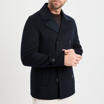 Cappotto doppio petto corto Black Wood in misto lana - 9