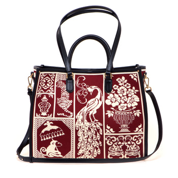 Borsa My Best Bag in tessuto jacquad con fantasia Willow - misura grande - 3