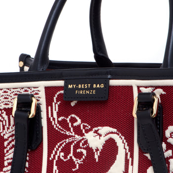 Borsa My Best Bag in tessuto jacquad con fantasia Willow - misura grande - 5