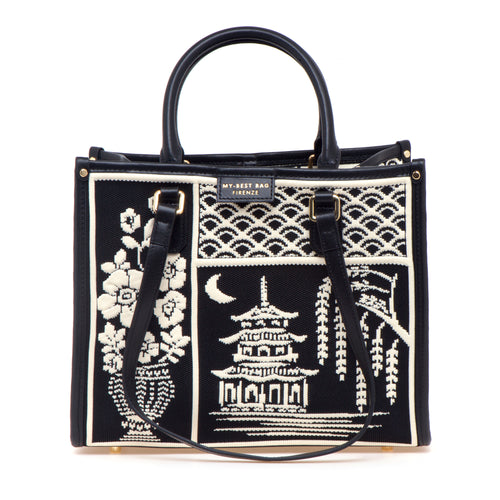 Borsa My Best Bag in tessuto jacquad con fantasia Willow - misura piccola