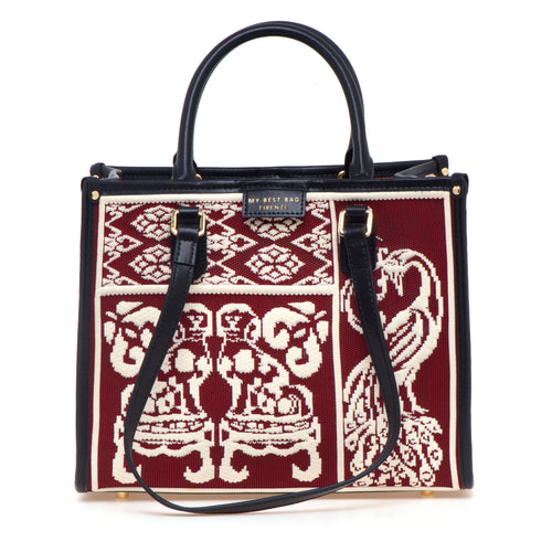 Borsa My Best Bag in tessuto jacquad con fantasia Willow - misura piccola
