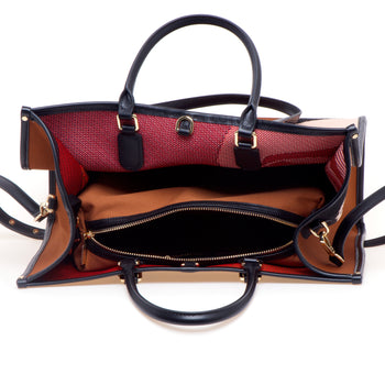 Borsa My Best Bag "Atena" in tessuto jacquard con fantasia Butterly - misura grande - 4