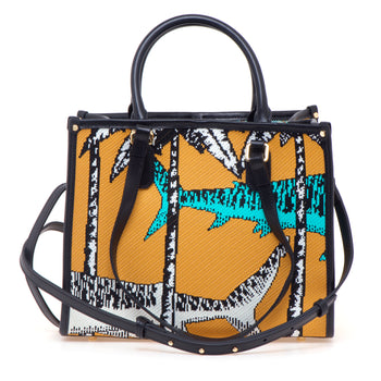 Borsa My Best Bag "Atena" in tessuto jacquard con fantasia Sharks - misura piccola - 3