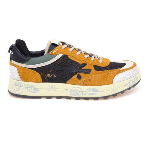 Sneaker Premiata Nous in camoscio spetinato e tessuto
