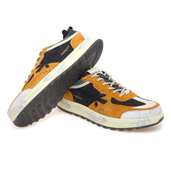 Sneaker Premiata Nous in camoscio spetinato e tessuto - 4