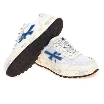 Sneaker Premiata Nous in camoscio e tessuto con logo bicolore - 4