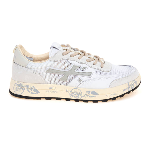 Sneaker Premiata Nous in pelle e tessuto retinato