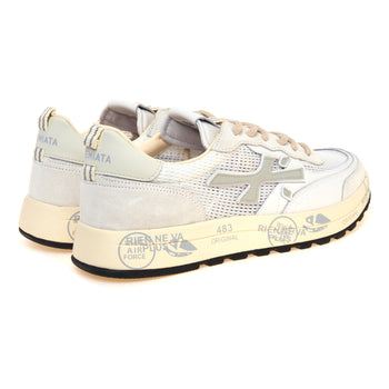 Sneaker Premiata Nous in pelle e tessuto retinato - 3