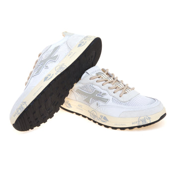 Sneaker Premiata Nous in pelle e tessuto retinato - 4