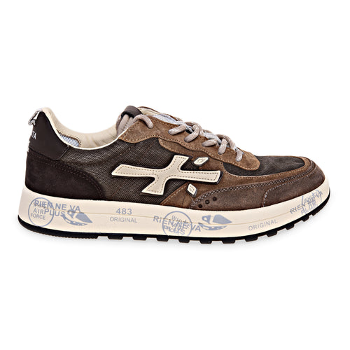 Sneaker Premiata Nous in camoscio e tessuto lavato