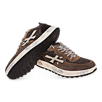 Sneaker Premiata Nous in camoscio e tessuto lavato - 4