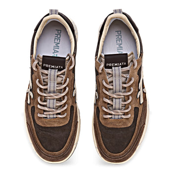 Sneaker Premiata Nous in camoscio e tessuto lavato - 5