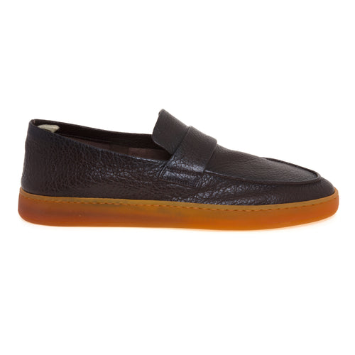 Mocassino Officine Creative Herbie in pelle martellata con suola in lattice