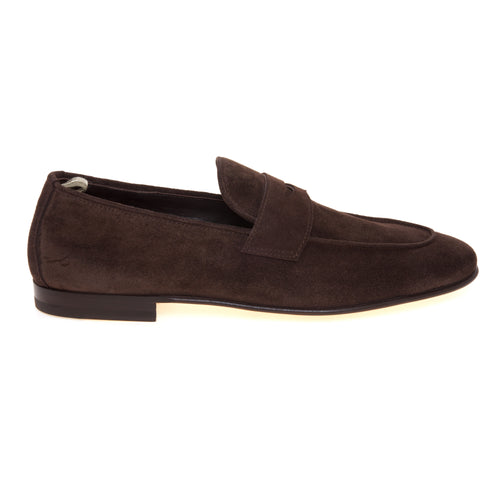 Mocassino penny Officine Creative Oliver in camoscio con suola in cuoio
