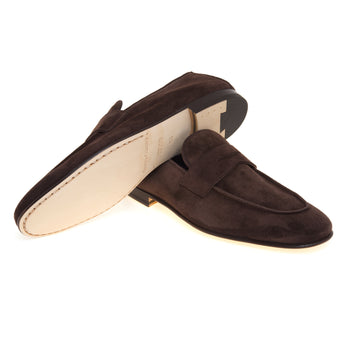 Mocassino penny Officine Creative Oliver in camoscio con suola in cuoio - 4