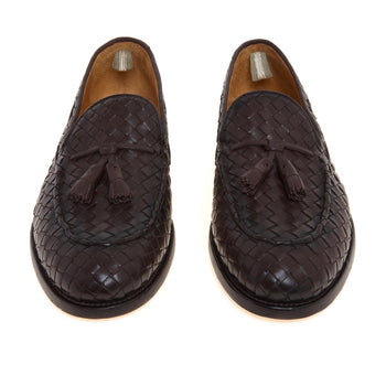 Mocassino tassel Officine Creative in pelle intrecciata aerografata con suola in cuoio - 5