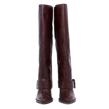 Stivale in pelle Martina T con risvolto e cinturino - 5